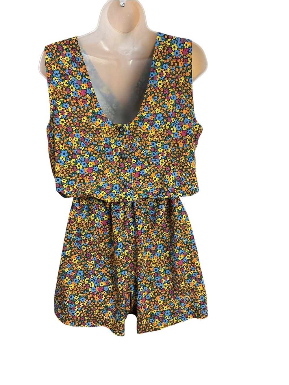 Toad&Co Sunkissed Liv Romper Floral Print UPF 50 Quick Dry Size L - Picture 6 of 9
